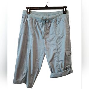 FRESH Mint Green Cargo Capris / Roll up Shorts sz 10